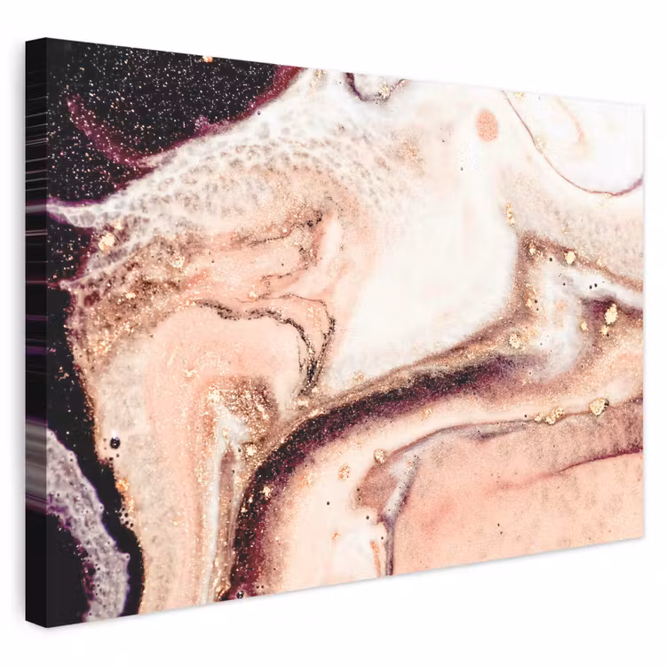 Buiten canvas - Steen - Marmer - Edelsteen - Abstract - Natuur - Roze — 1