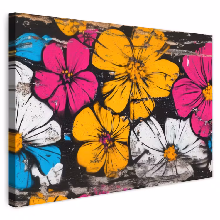 Buiten canvas - Street Art - Bloemen - Mix — 1