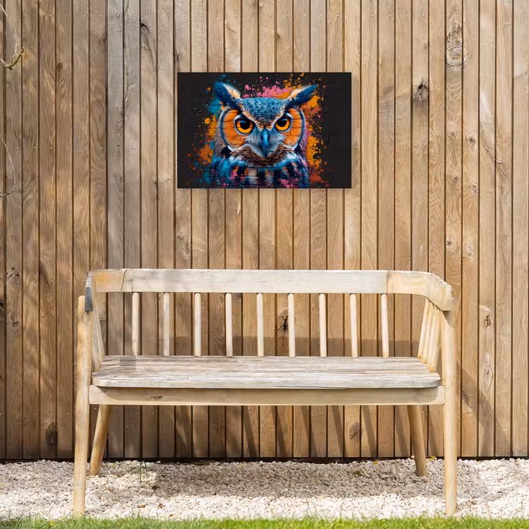 Buiten canvas - Uil met Intense Blik — 3