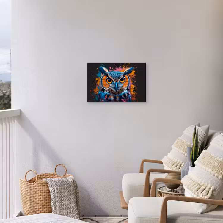 Buiten canvas - Uil met Intense Blik — 4