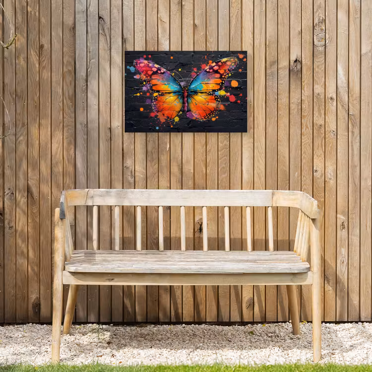 Buiten canvas - Vlinder van Kleuren — 3