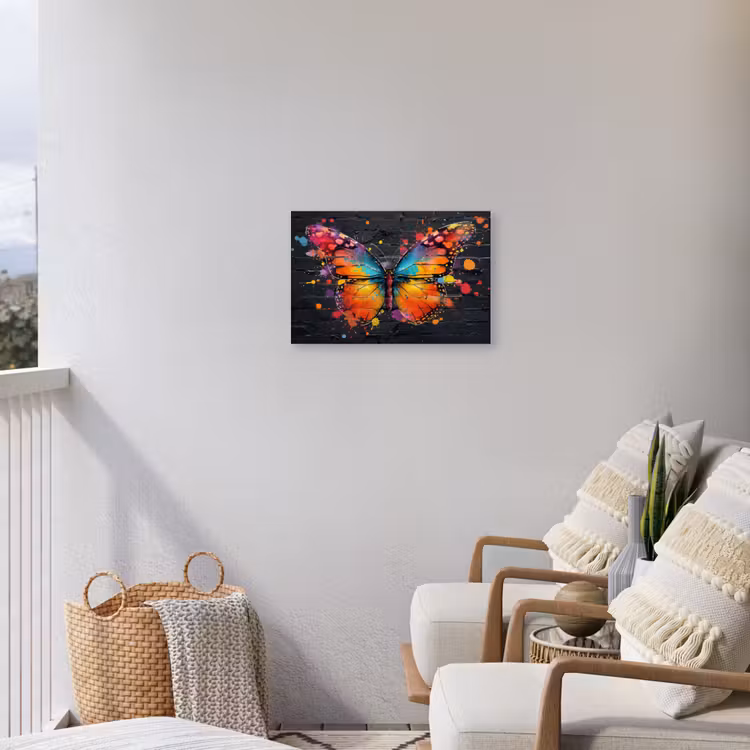 Buiten canvas - Vlinder van Kleuren — 4