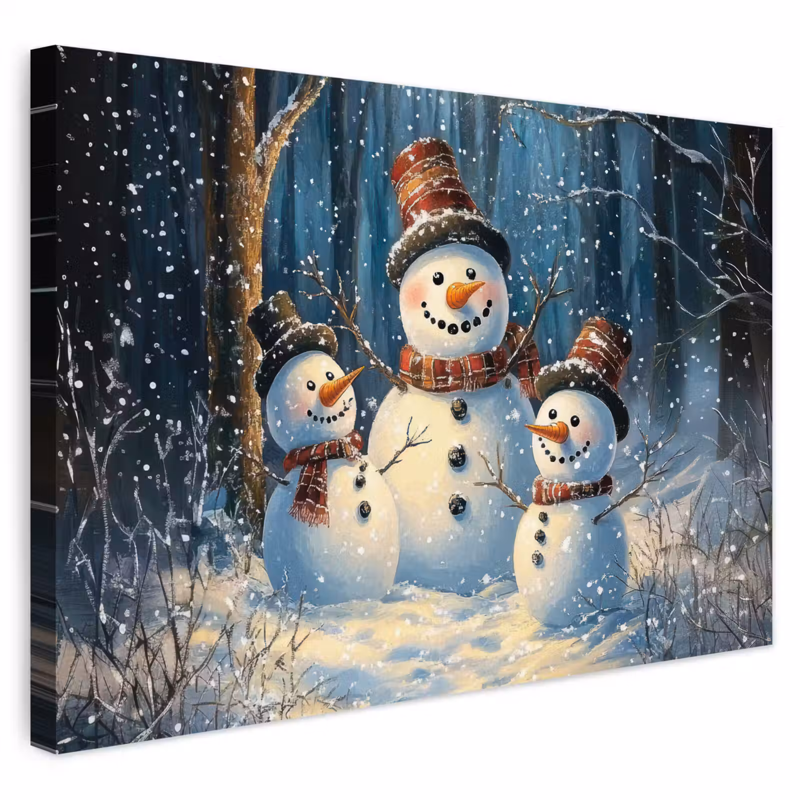 Buiten canvas - Sneeuwpop - Sneeuw - Winter - Bos — 1