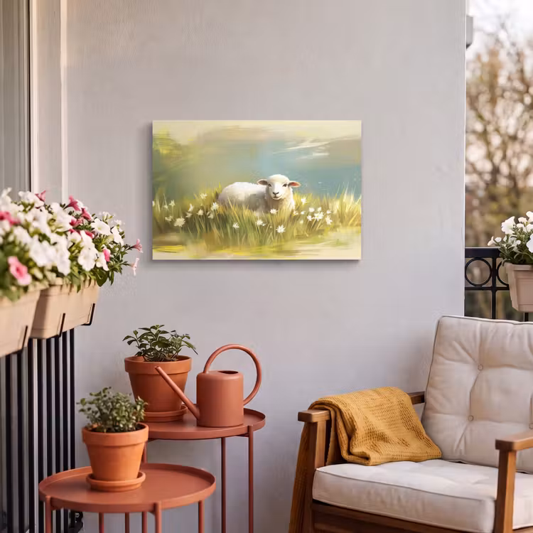 Buiten canvas - Schaap - Weide - Groen — 4