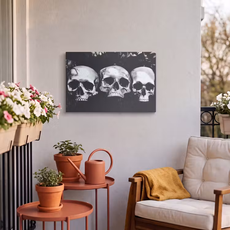 Buiten canvas - Schedels - Zwart - Contrast — 3