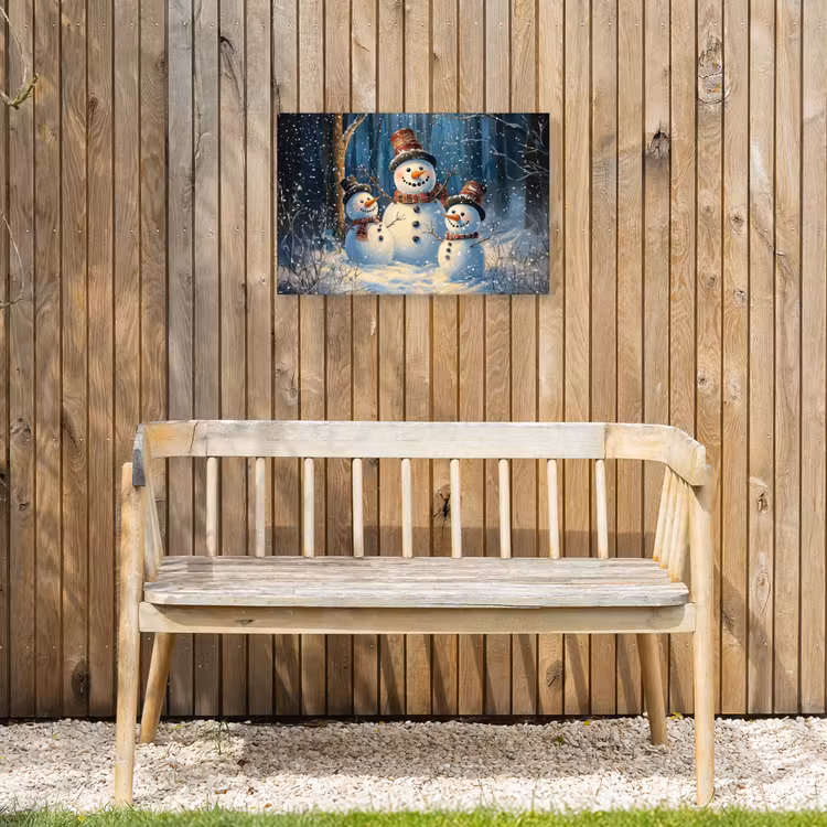 Buiten canvas - Sneeuwpop - Sneeuw - Winter - Bos — 3