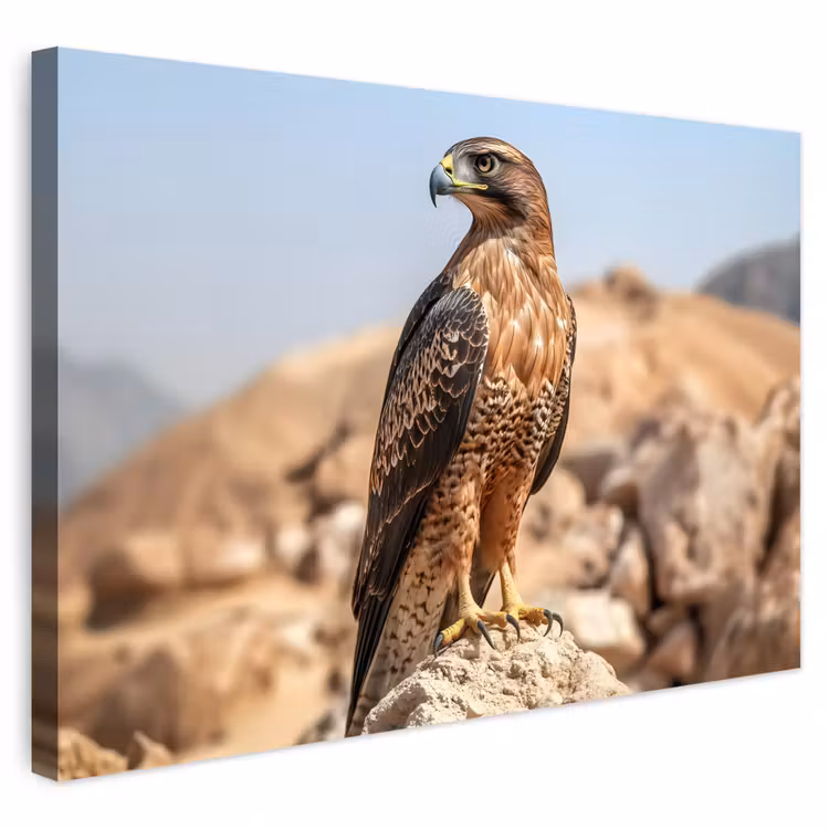 Buiten canvas - Valk - Vogel - Rots - Macht — 1