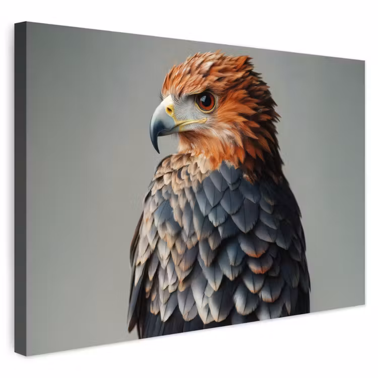 Buiten canvas - Vogel - Realistisch - Veren - Bruin — 1
