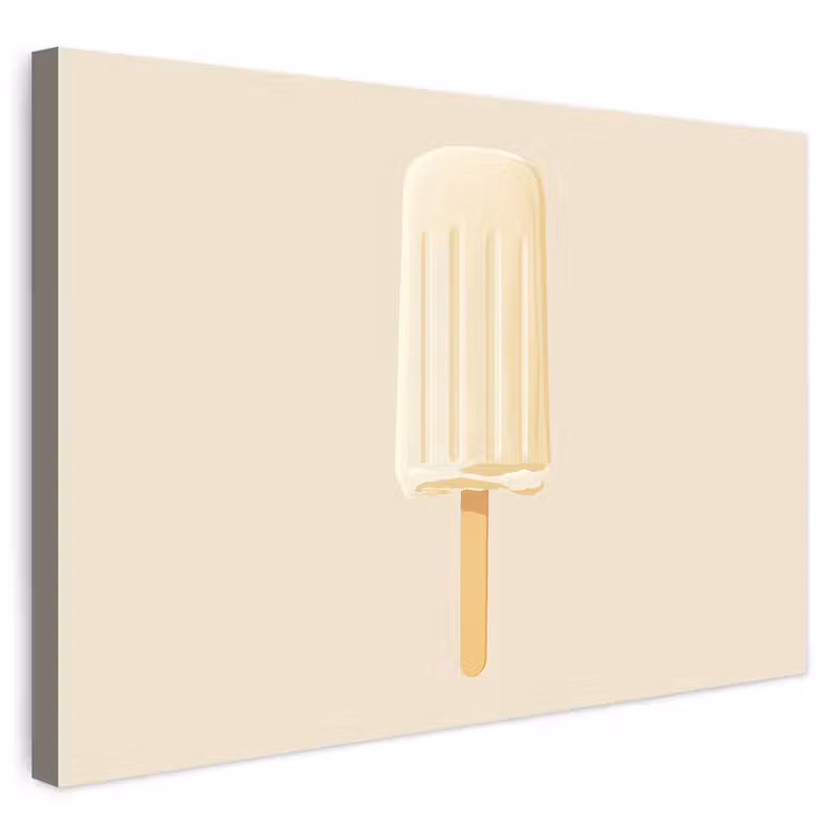 Buiten canvas - Minimalistisch - Waterijsje - Stokje - Beige — 1