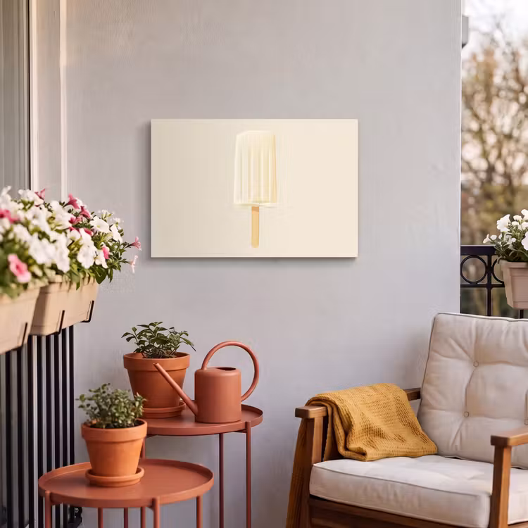 Buiten canvas - Minimalistisch - Waterijsje - Stokje - Beige — 3
