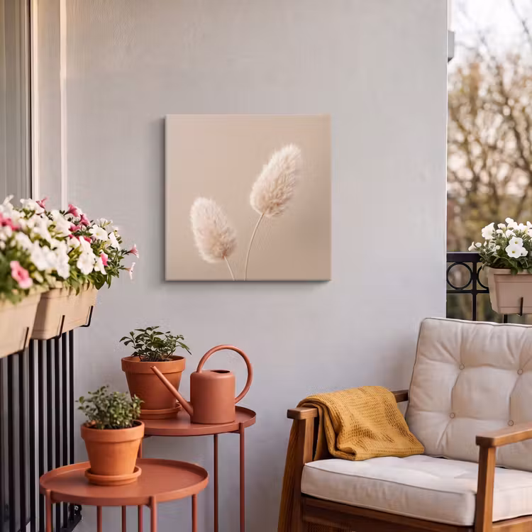 Buiten canvas - Pampas pluimen - Beige - Planten — 4