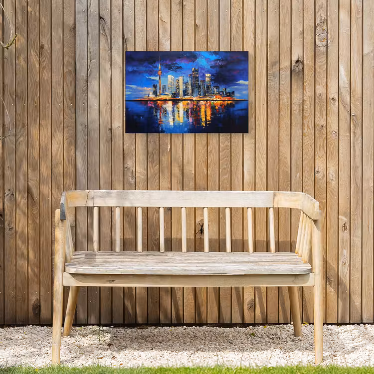 Buiten canvas - Skyline Toronto - Modern - Stadslicht - Blauw — 3