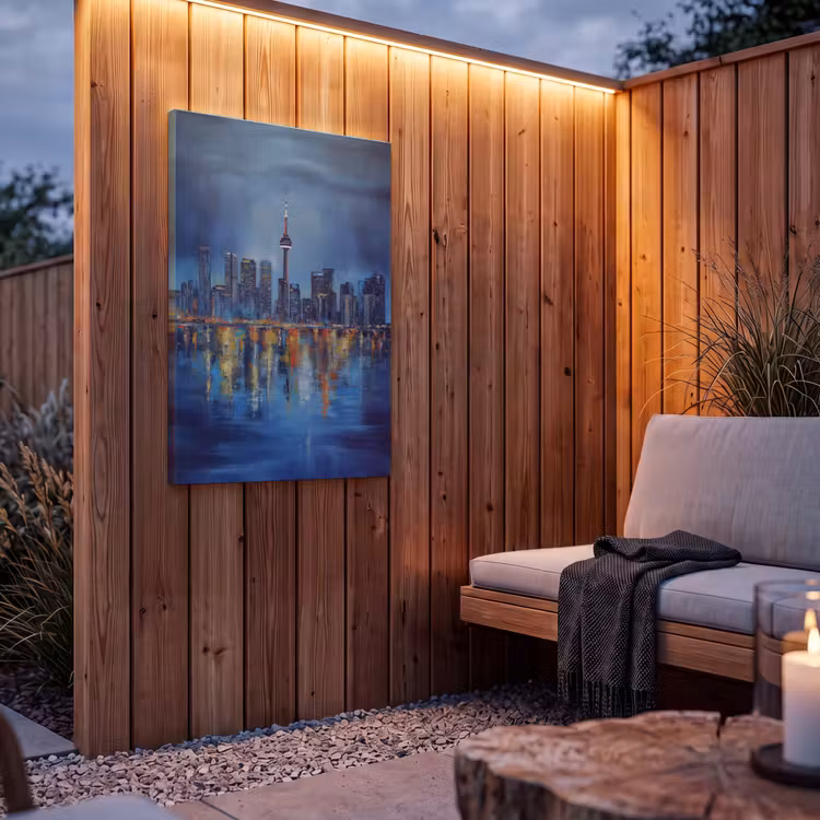 Buiten canvas - Skyline Toronto - Water - Stadslichten - Toren — 4