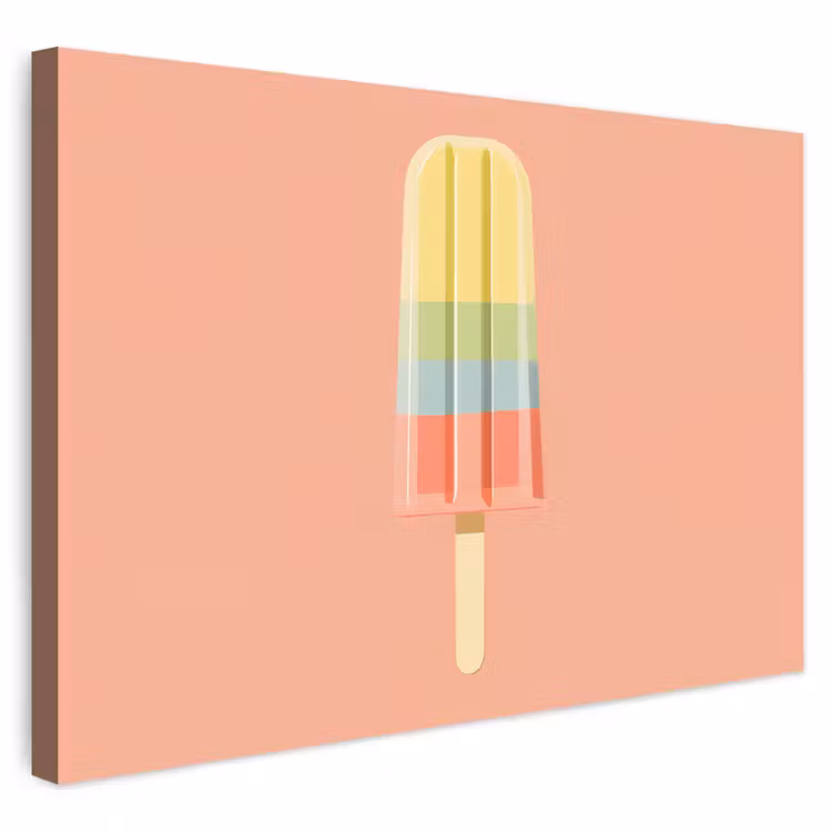 Buiten canvas - Waterijsje - Pasteltinten - Minimalistisch — 1