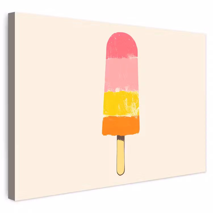 Buiten canvas - Waterijsje - Retro - Stokje - Roze — 1