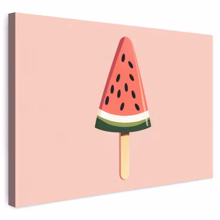 Buiten canvas - Watermeloen - Ijsje - Pitjes - Rood — 1