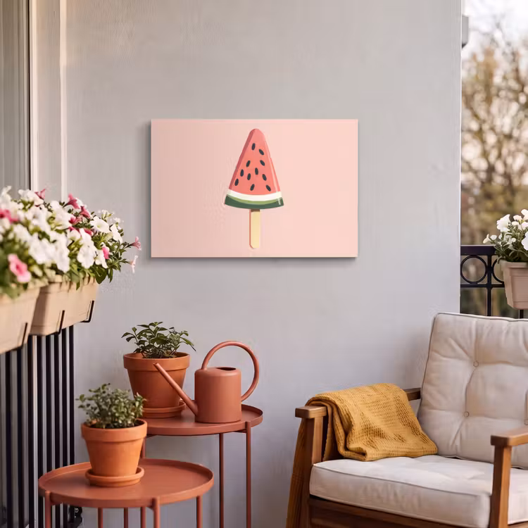 Buiten canvas - Watermeloen - Ijsje - Pitjes - Rood — 4