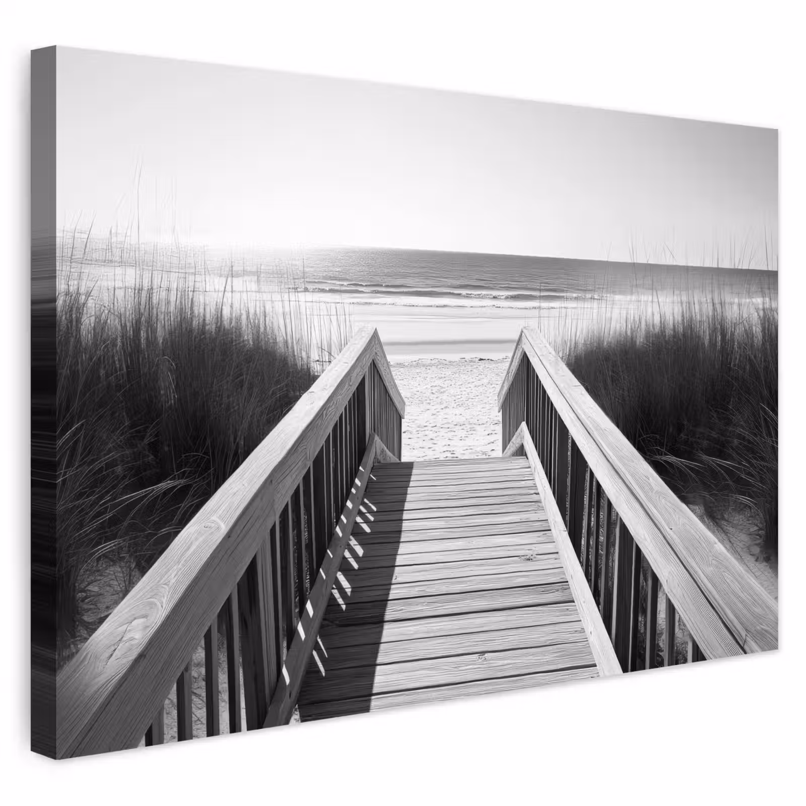 Buiten canvas - Loopbrug - Hout - Strand - Zee — 1