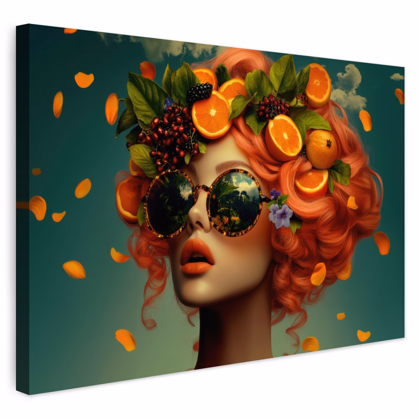 Buiten canvas - Vrouw - Sinaasappel - Bessen - Oranje — 1