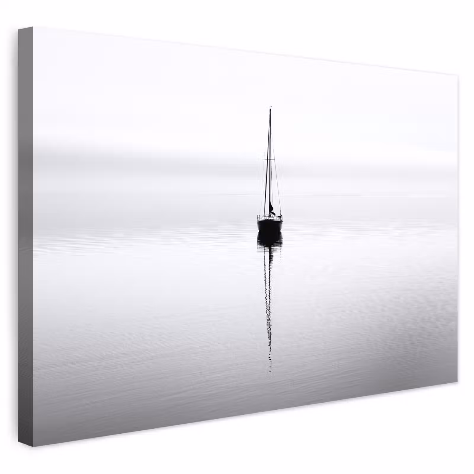 Buiten canvas - Zeilboot - Zwart - Water - Silhouet — 1