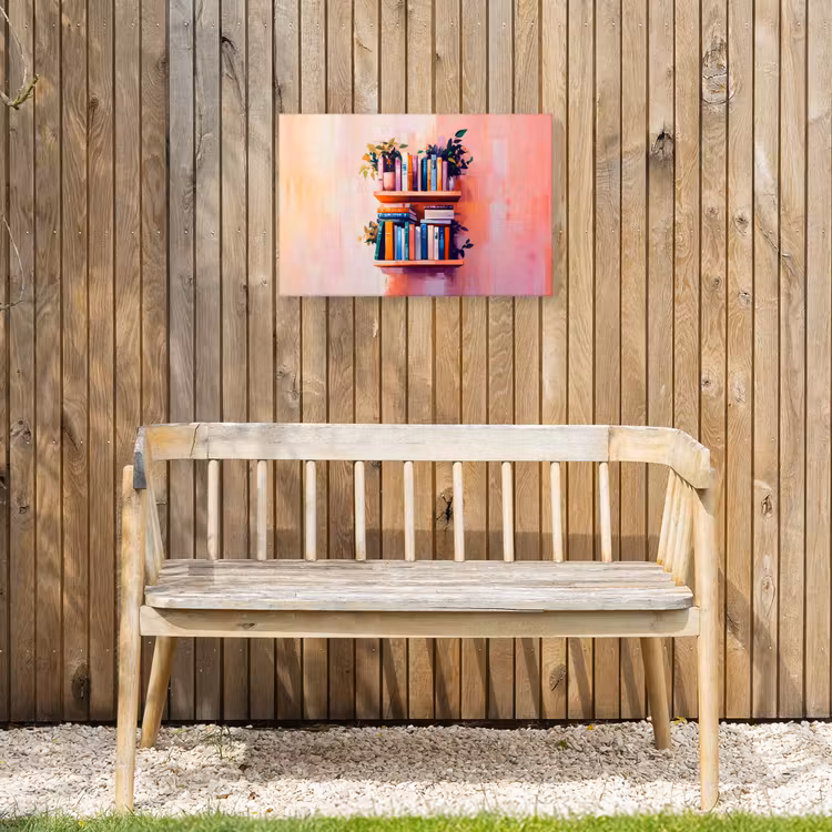Buiten canvas - Planken - Boeken - Bladeren — 3