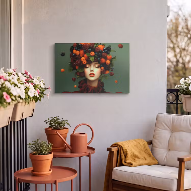 Buiten canvas - Vrouw - Aardbeien - Frambozen - Bramen - Bessen — 4