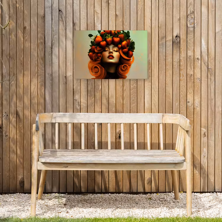 Buiten canvas - Vrouw - Aardbeien - Kroon — 3