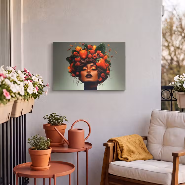 Buiten canvas - Vrouw - Chocolade - Frambozen - Aardbeien - Koekjes — 4