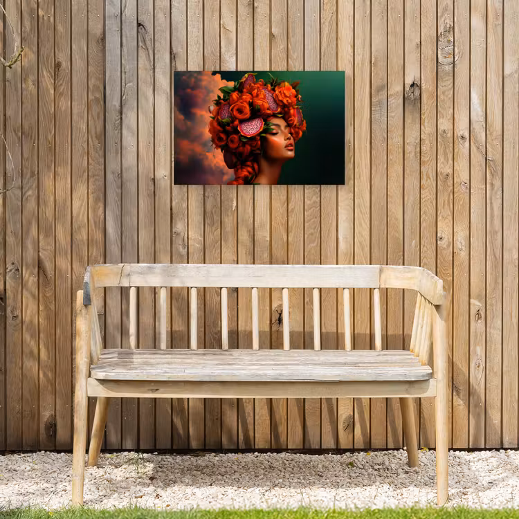 Buiten canvas - Vrouw - Drankenfruit - Rozen — 3