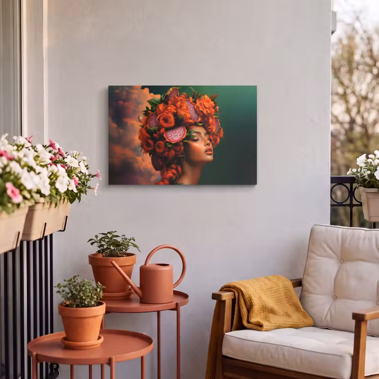 Buiten canvas - Vrouw - Drankenfruit - Rozen — 4