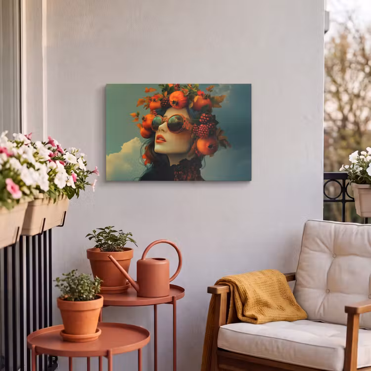 Buiten canvas - Vrouw - Granaatappel - Herfst - Zonnebril — 4