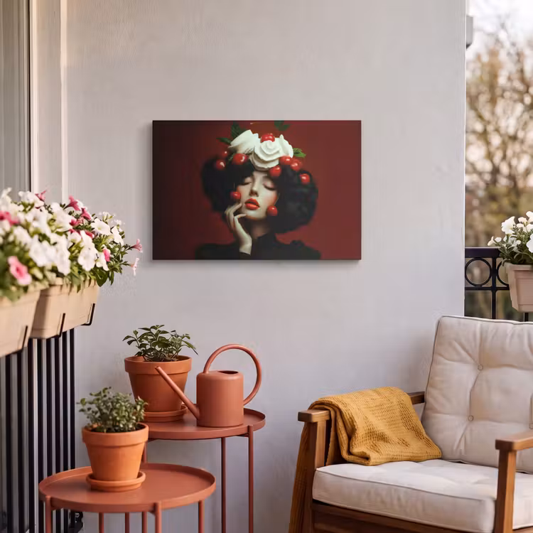 Buiten canvas - Vrouw - Kersen - Slagroom — 4