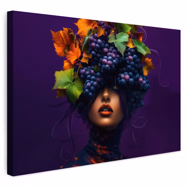 Buiten canvas - Vrouw - Paars - Druiven — 1