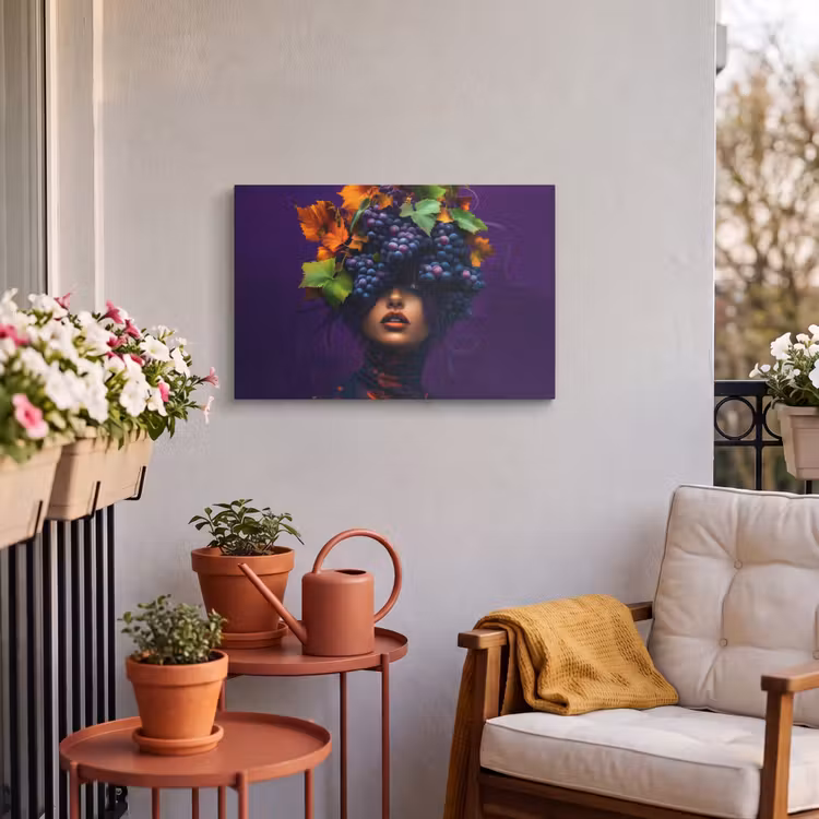 Buiten canvas - Vrouw - Paars - Druiven — 4