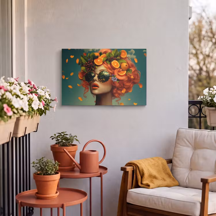 Buiten canvas - Vrouw - Sinaasappel - Bessen - Oranje — 4