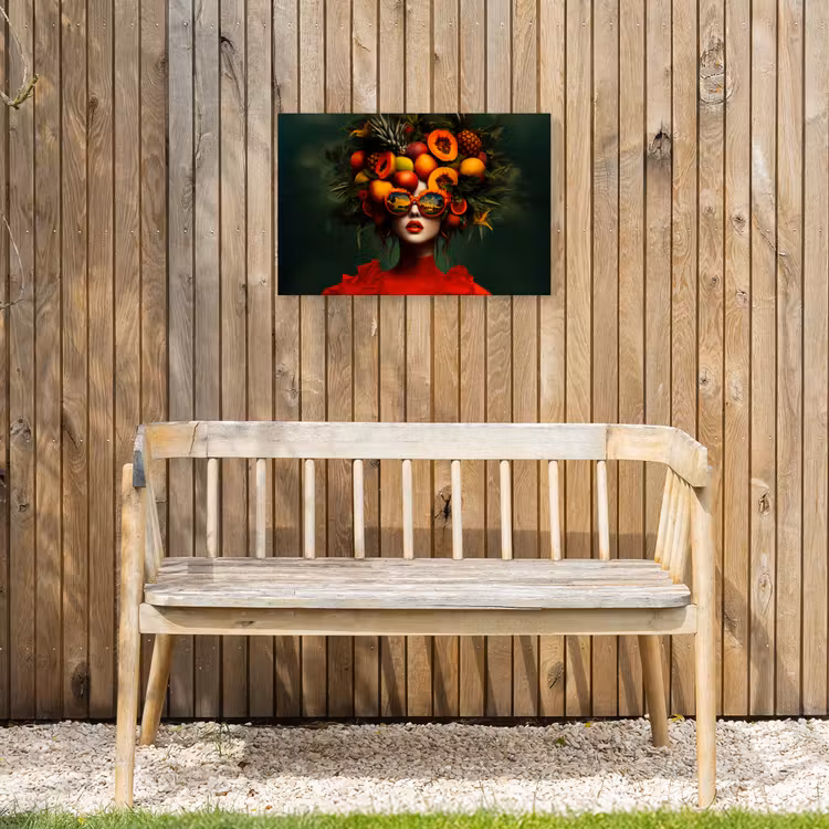 Buiten canvas - Vrouw - Vruchten - Papaja - Ananas — 3