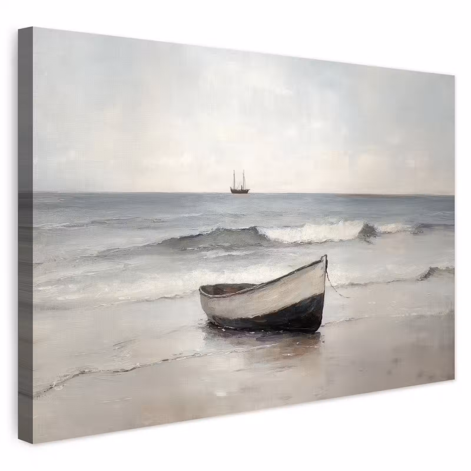 Buiten canvas - Roeiboot - Zee - Horizon — 1