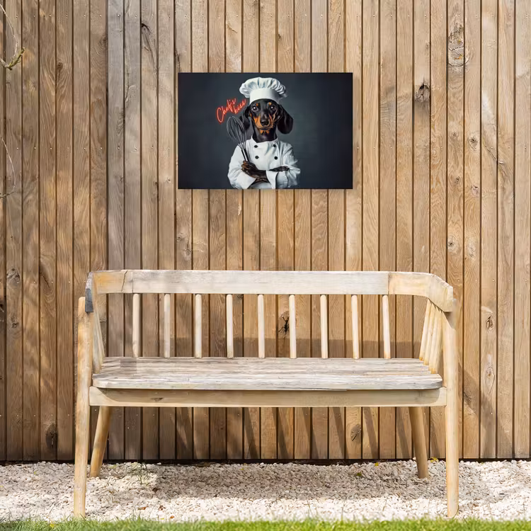 Buiten canvas - Quote - Neon - Hond - Kokskleding — 3