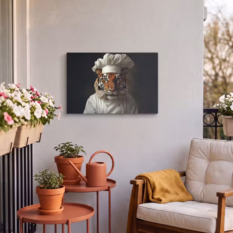 Buiten canvas - Tijger - Kokskleding - Bruin — 4