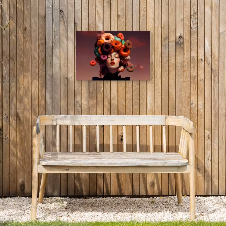 Buiten canvas - Vrouw - Donuts - Kleurrijk — 3