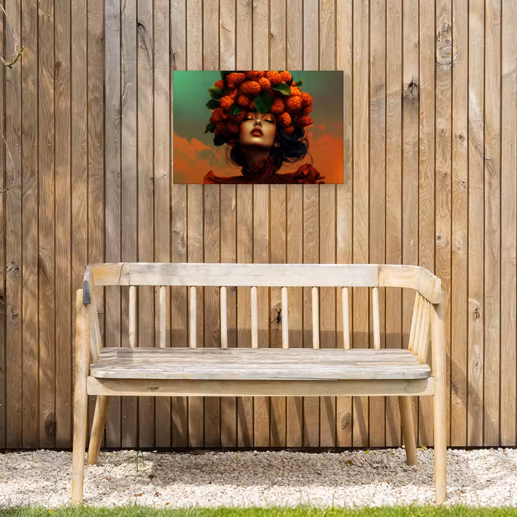 Buiten canvas - Vrouw - Frambozen - Bladeren — 3