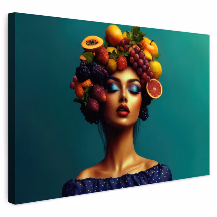 Buiten canvas - Vrouw - Hoodtooi - Tropisch - Fruit - Druiven — 1