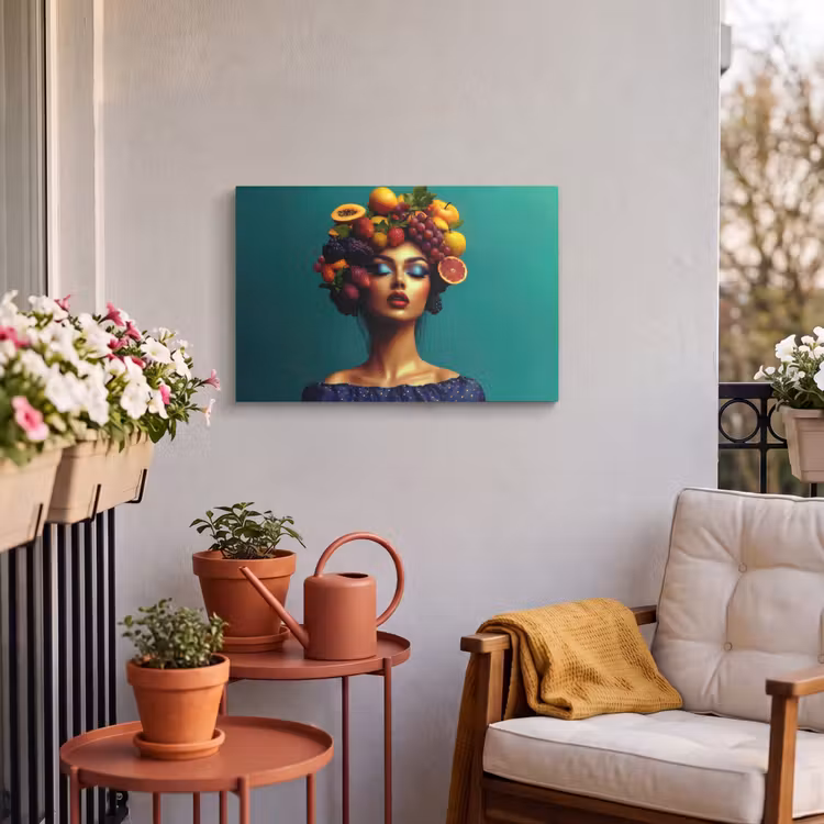 Buiten canvas - Vrouw - Hoodtooi - Tropisch - Fruit - Druiven — 4