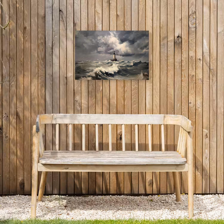 Buiten canvas - Vuurtoren - Golven - Storm — 3