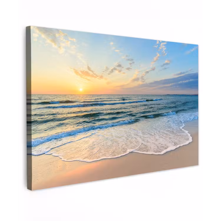 Buiten canvas - Zonsondergang aan Zee — 1