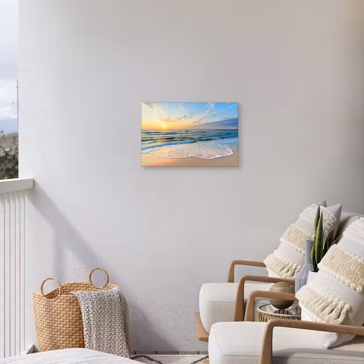 Buiten canvas - Zonsondergang aan Zee — 4