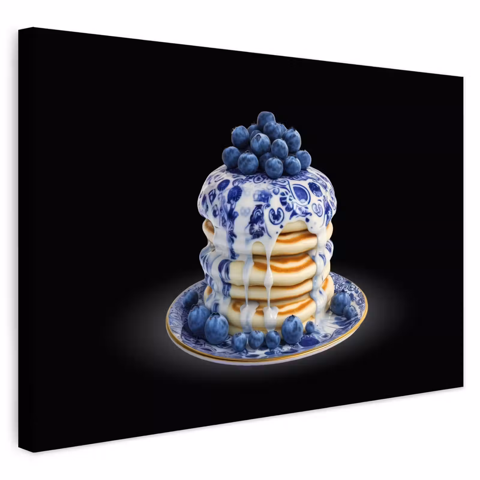 Buiten canvas - Pannenkoeken - Blauwe Bessen - Bord — 1