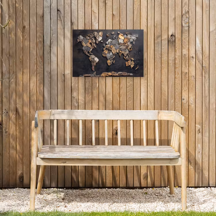 Buiten canvas - Wereldkaart - Stenen - Realistisch — 3