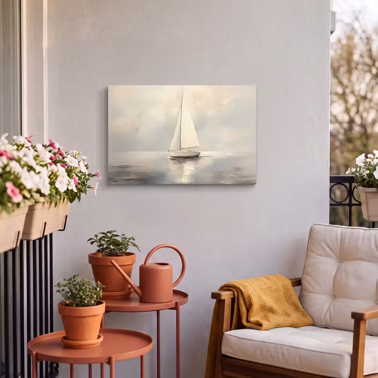 Buiten canvas - Zeilschip - Zee - Bewolkt — 4