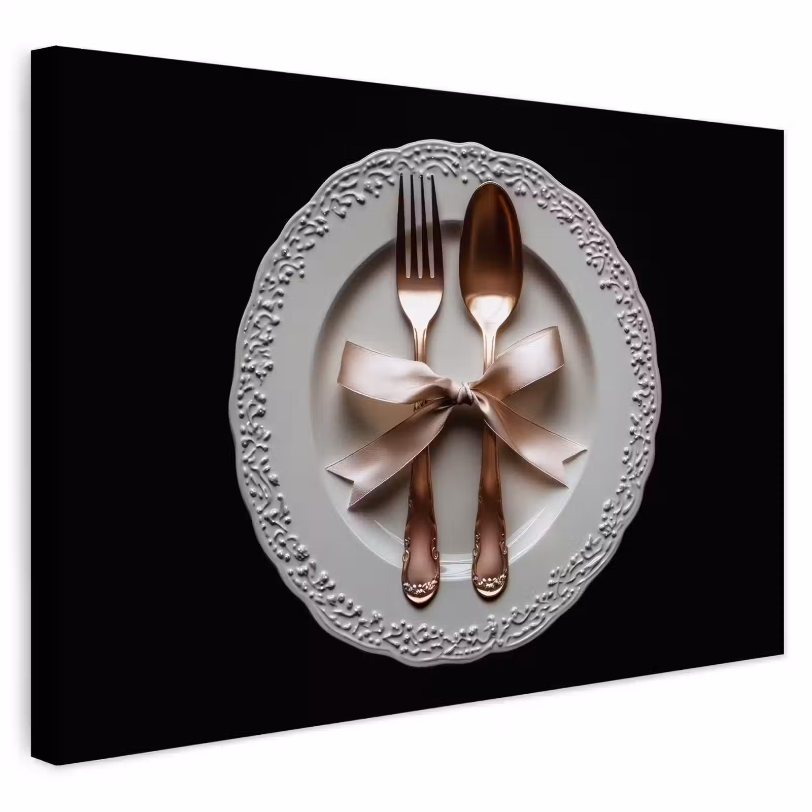 Buiten canvas - Rose - Strik - Bestek — 1